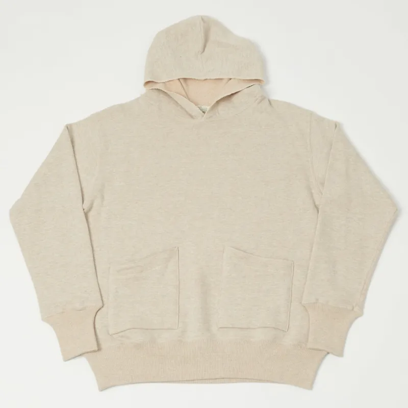 Warehouse & Co 453 Two Pocket Hooded Sweatshirt - Oatmeal sold by Son of a Stag
