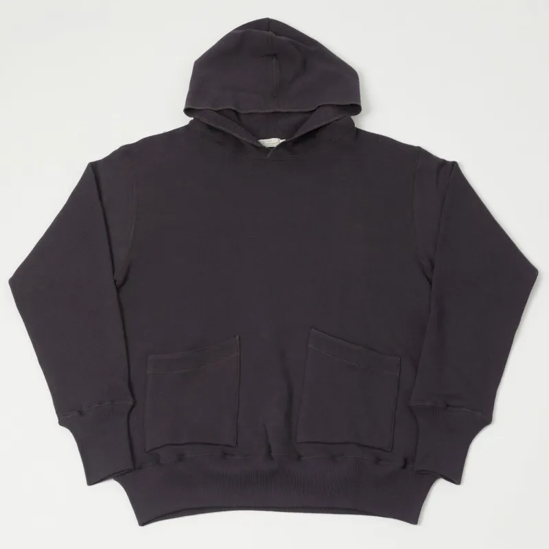 Warehouse & Co 453 Two Pocket Hooded Sweatshirt - Dark Navy sold by Son of a Stag