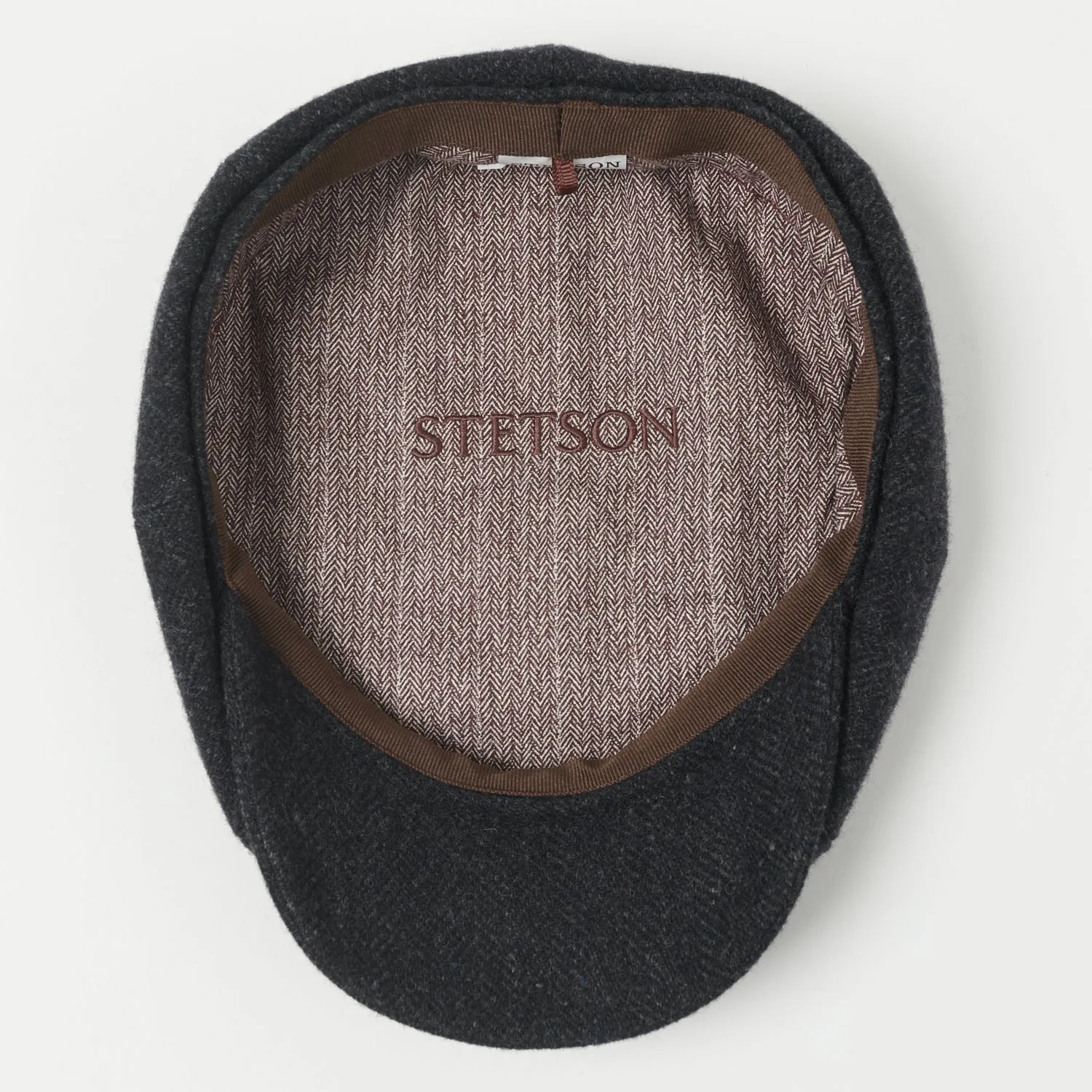 Stetson Hatteras Woolrich Herringbone Flat Cap - Navy sold by Son of a Stag product image thumbnail 4