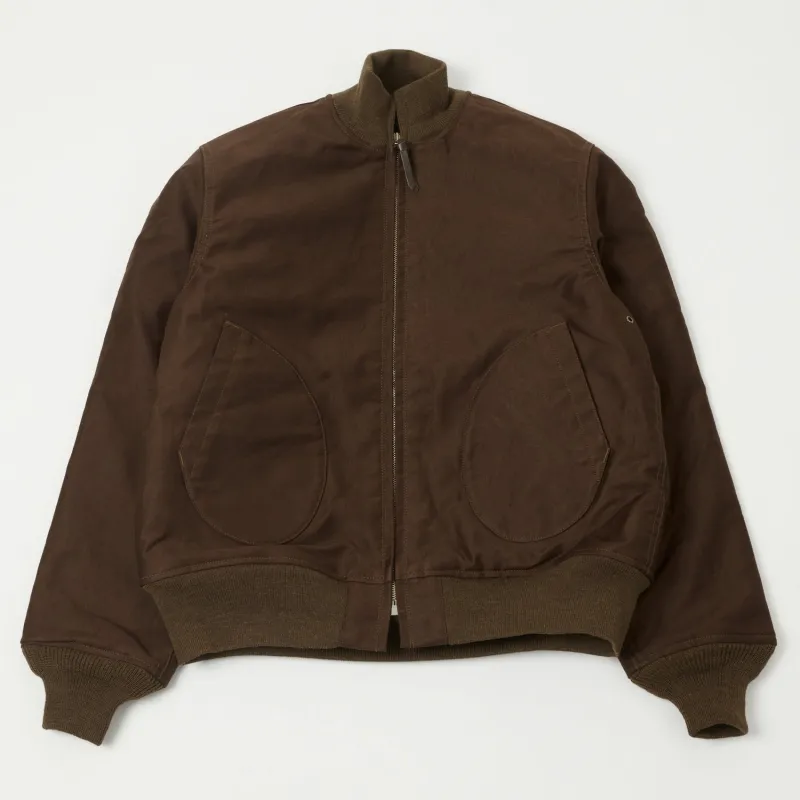 Buzz Rickson's U.S. Navy Zip Through Deck Jacket - Brown sold by Son of a Stag