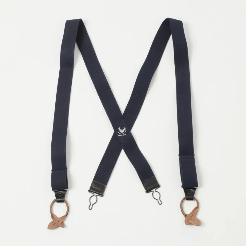 Buzz Rickson's A-11 Trouser Suspenders - Navy made by Buzz Rickson’s