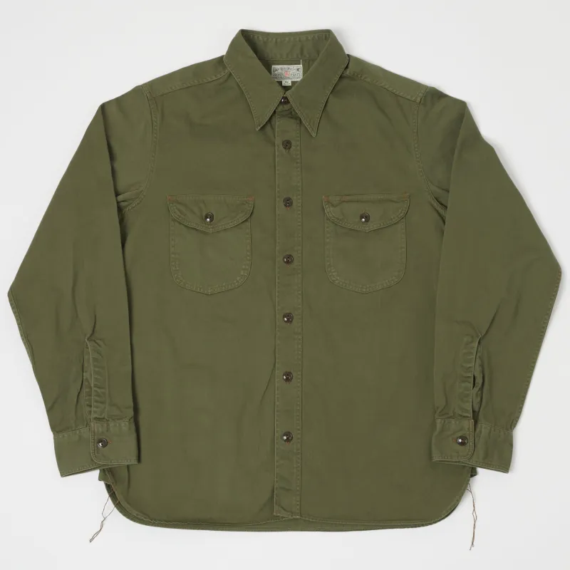 Buzz Rickson's Herringbone Work Shirt - Olive sold by Son of a Stag
