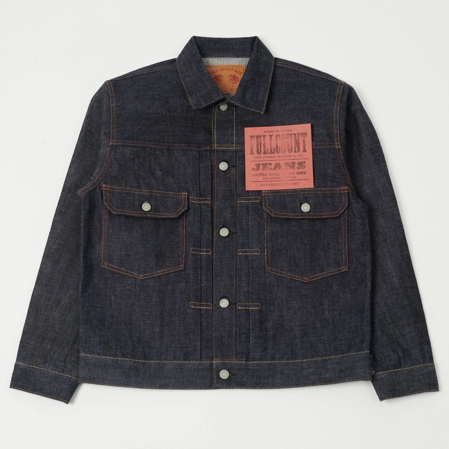 FULLCOUNT 2102 13.7oz Type II Denim Jacket - Raw sold by Son of a Stag