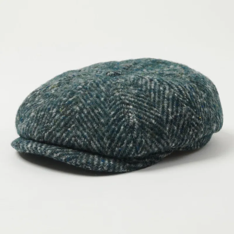 Stetson Hatteras Herringbone Flat Cap - Blue sold by Son of a Stag