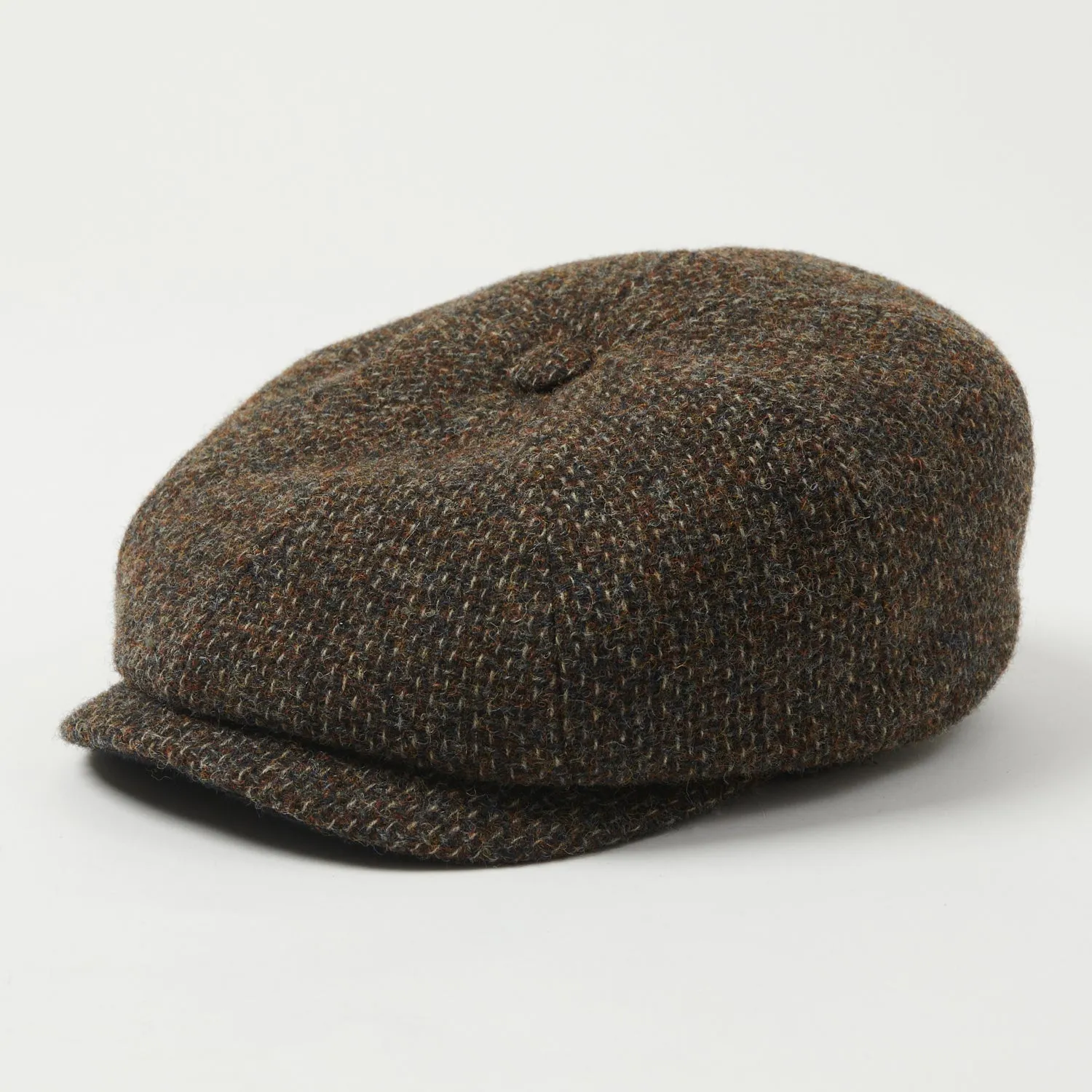 Stetson Hatteras Wool Flat Cap - Brown Melange sold by Son of a Stag
