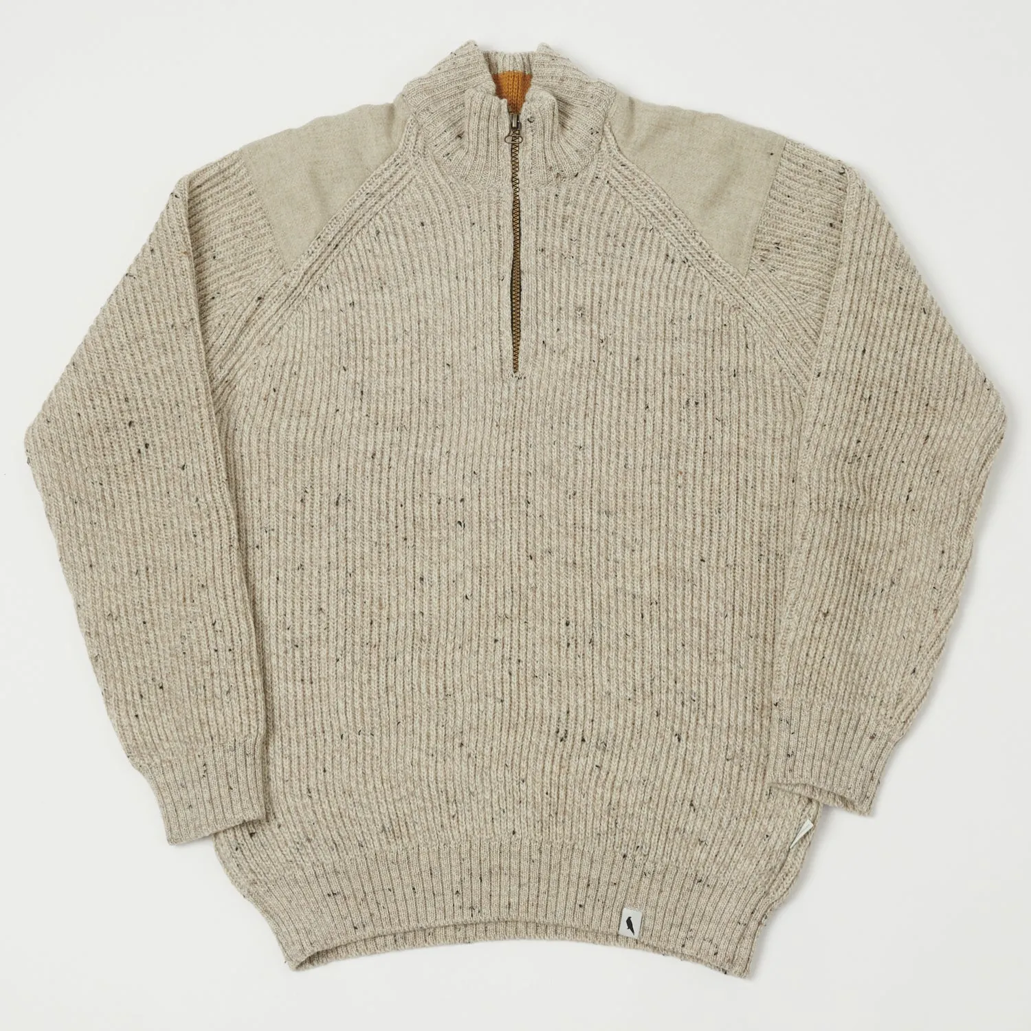 Peregrine Foxton Quarter Zip Jumper - Oatmeal sold by Son of a Stag