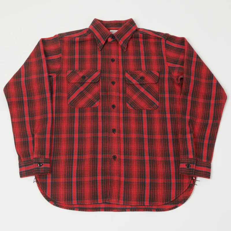 Warehouse & Co 3104 Plaid Flannel Shirt - Red sold by Son of a Stag