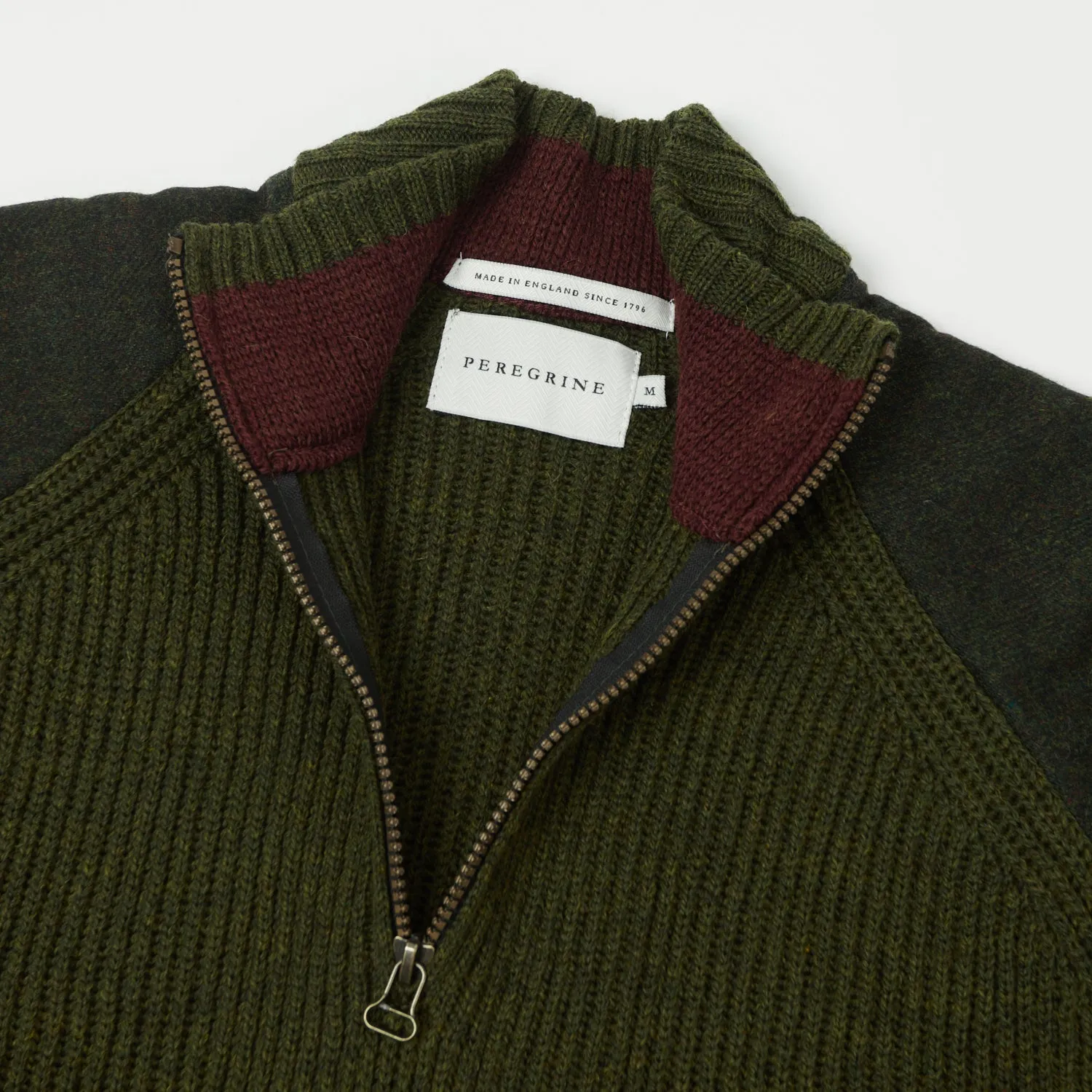 Peregrine Foxton Quarter Zip Jumper - Olive sold by Son of a Stag product image thumbnail 2