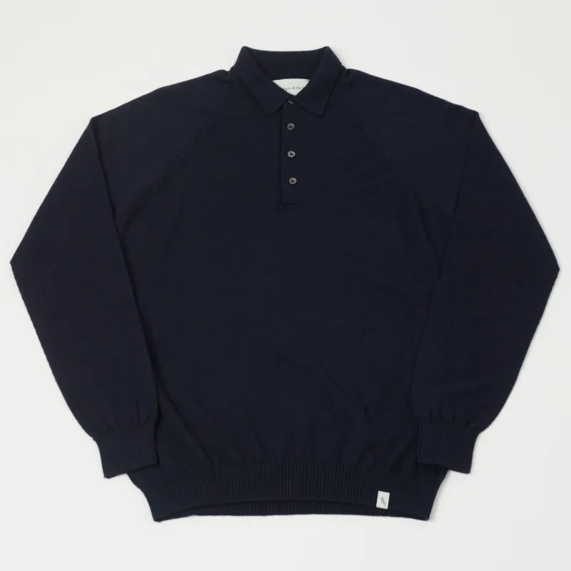Peregrine Beauford Polo Shirt - Navy sold by Son of a Stag