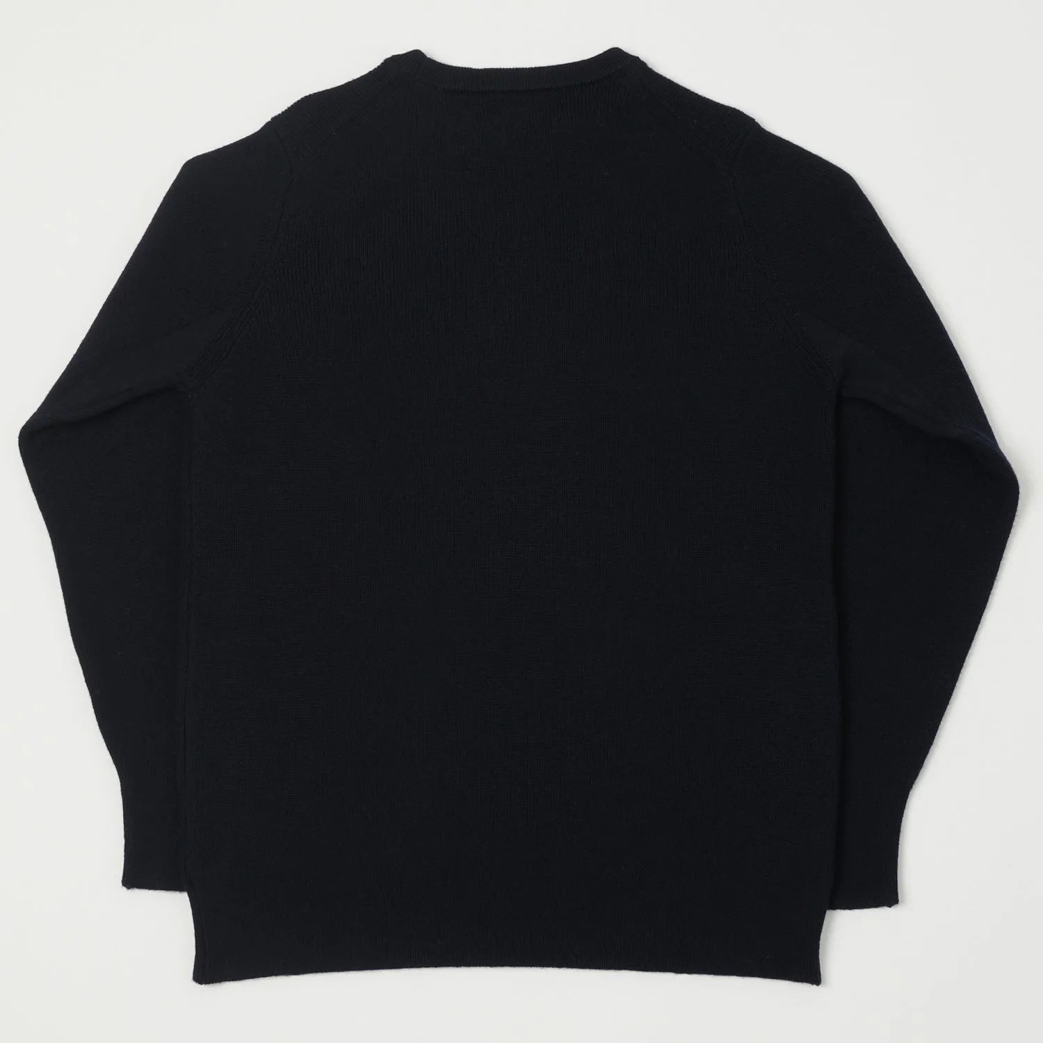 Merz b. Schwanen 'Good Basics' Ribbed Merino Wool Pullover - Dark Navy sold by Son of a Stag product image thumbnail 4