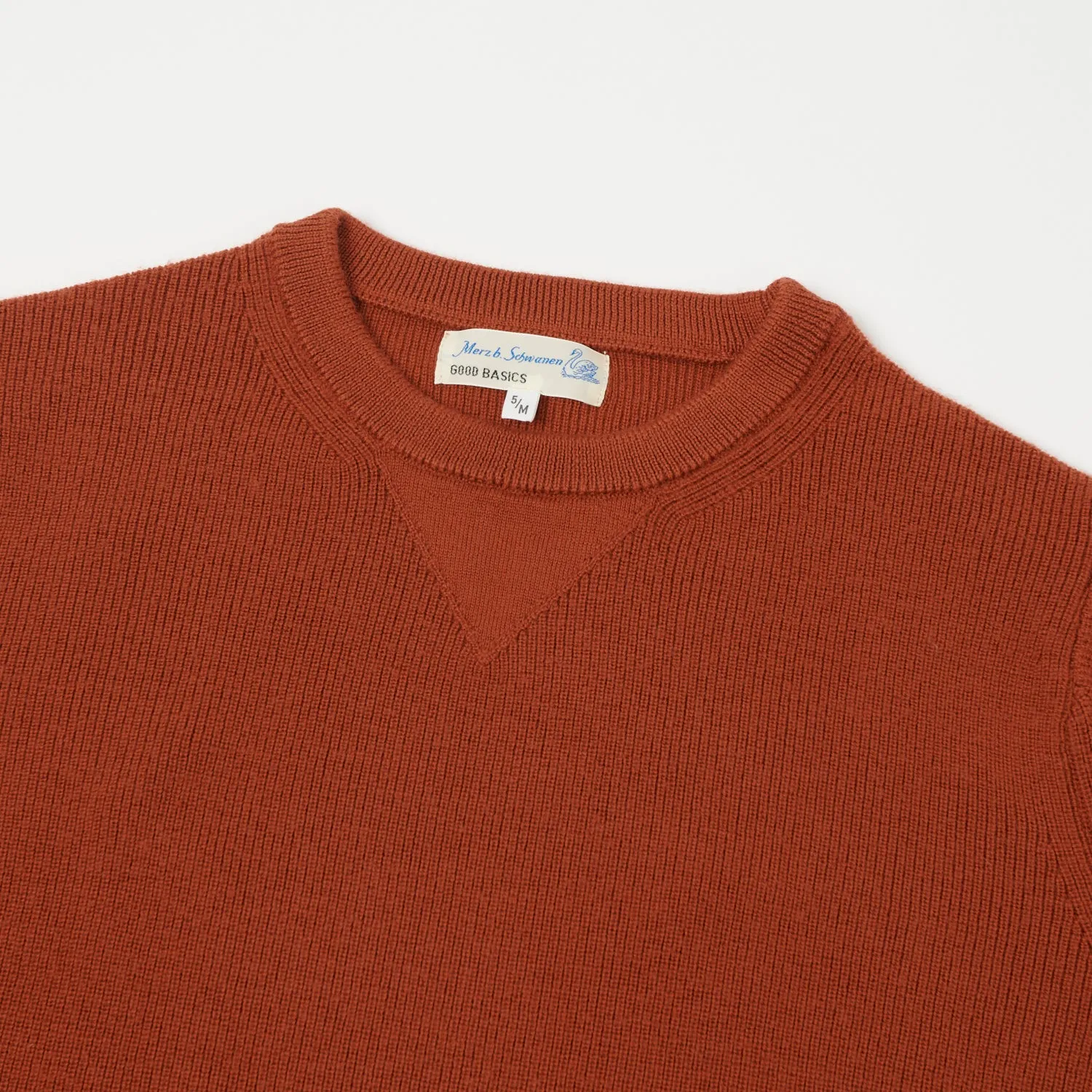 Merz b. Schwanen 'Good Basics' Ribbed Merino Wool Pullover - Clay sold by Son of a Stag product image thumbnail 2