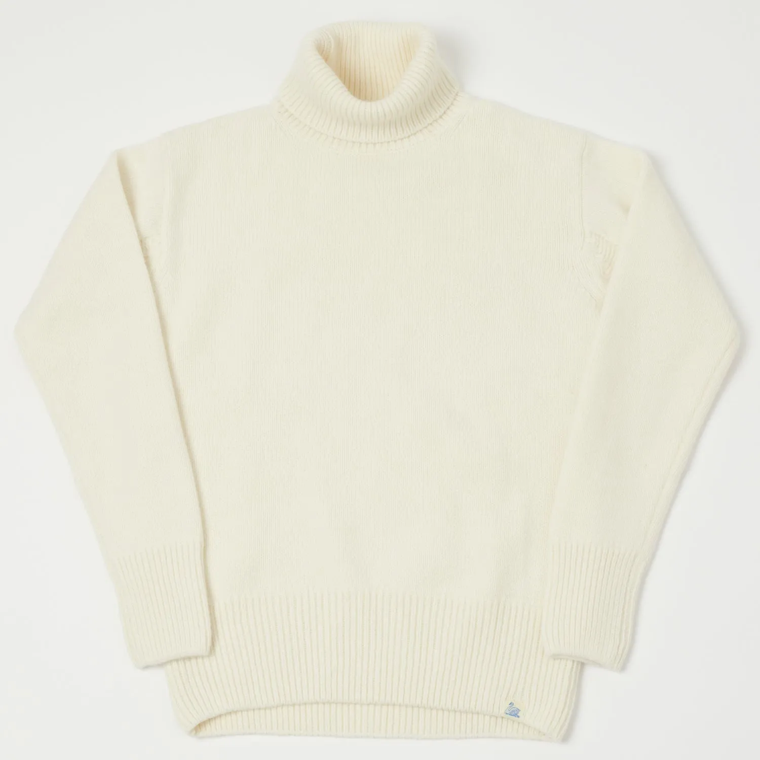 Merz b. Schwanen 'Good Basics' Wool Cashmere Knit Turtleneck - Nature sold by Son of a Stag