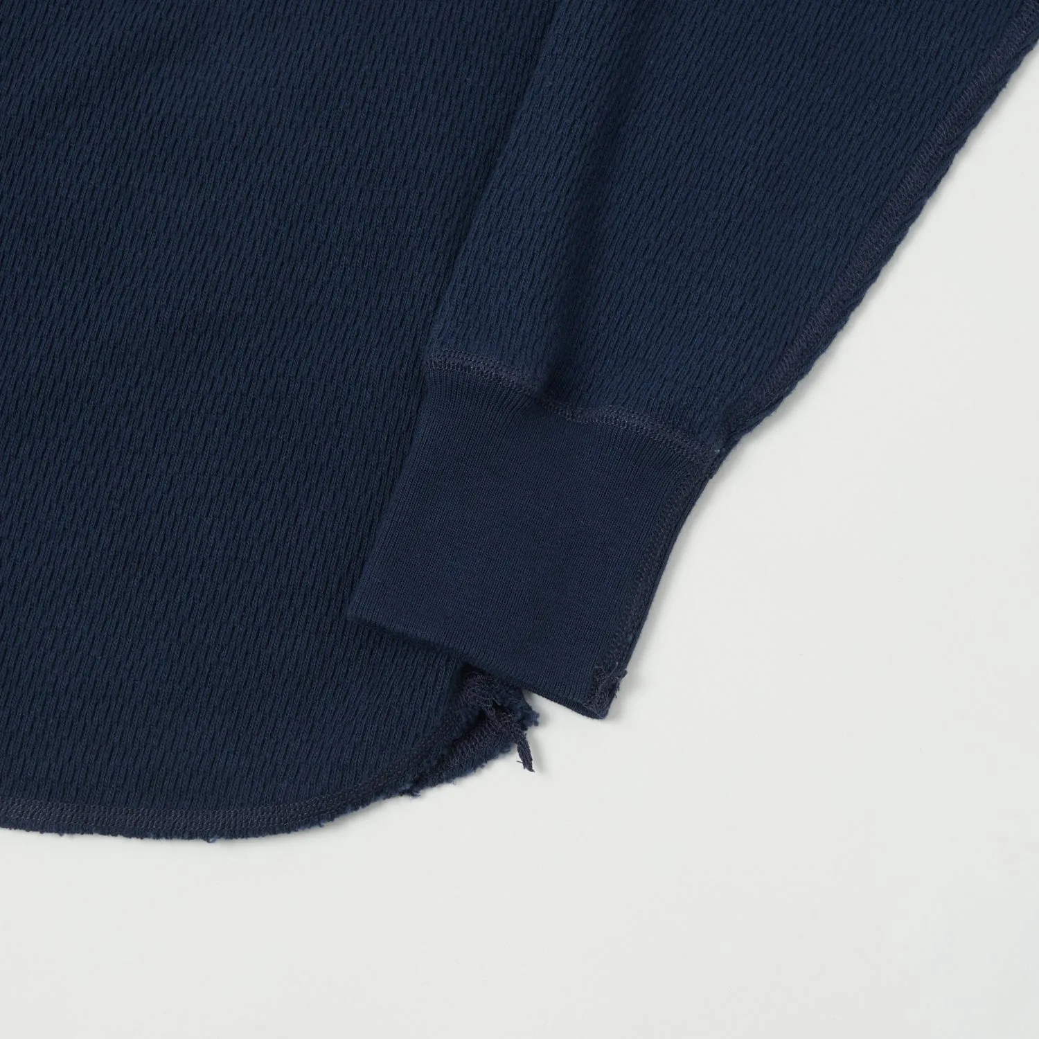 Buzz Rickson's Long Sleeve Thermal Henley - Navy sold by Son of a Stag product image thumbnail 3