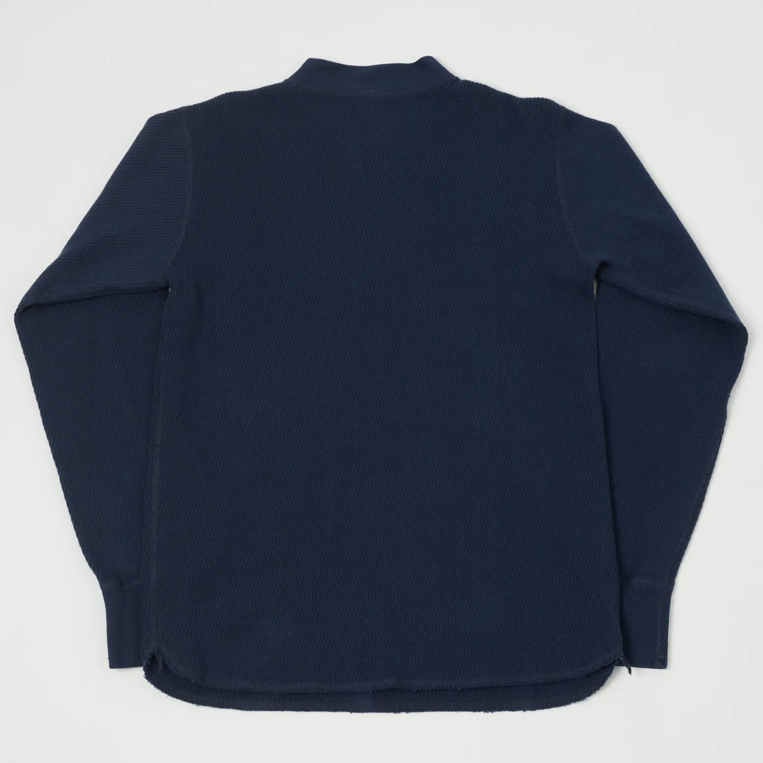 Buzz Rickson's Long Sleeve Thermal Henley - Navy sold by Son of a Stag product image thumbnail 4