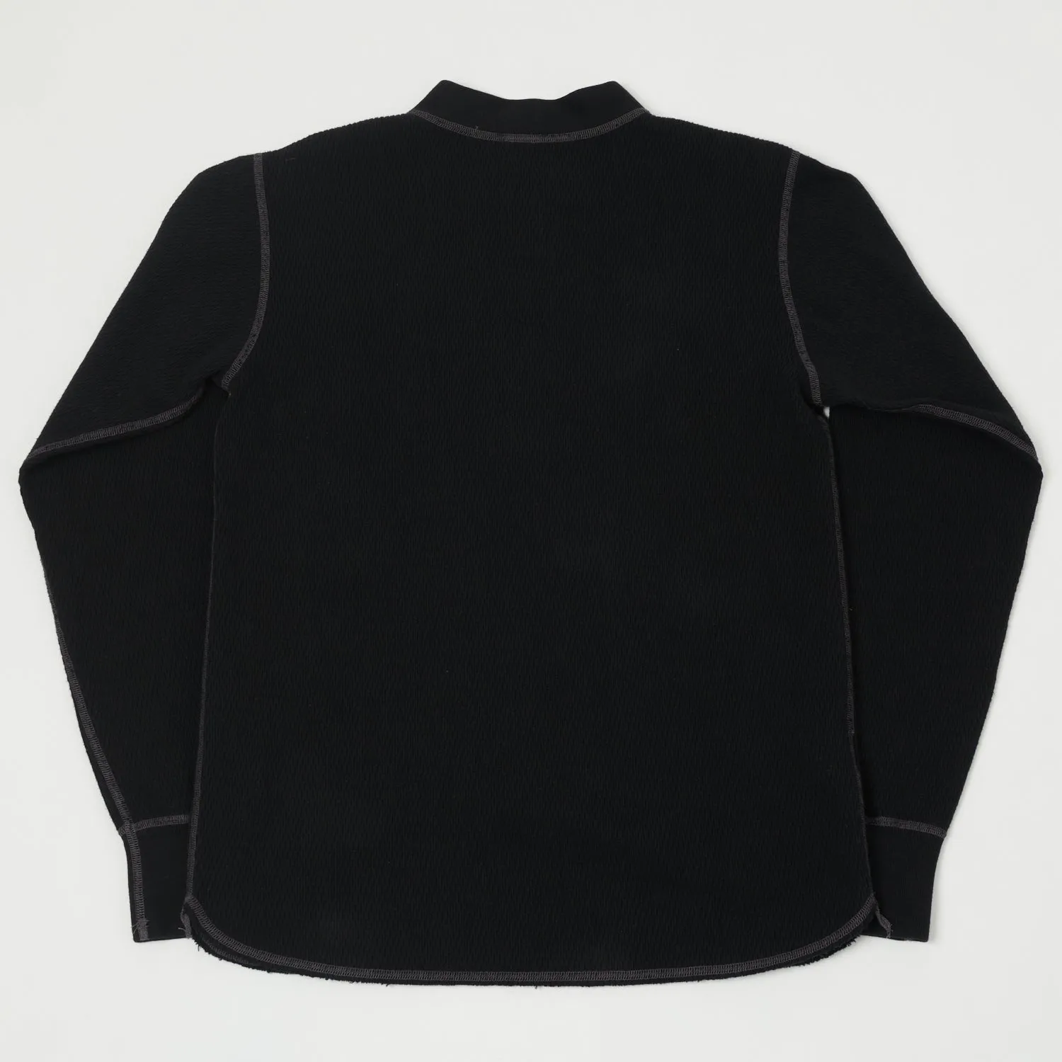 Buzz Rickson's Long Sleeve Thermal Henley - Black sold by Son of a Stag product image thumbnail 4