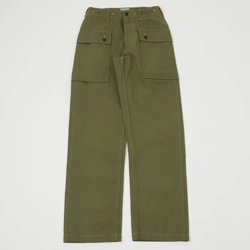 Buzz Rickson's U.S. Marine Corps Herringbone Pants - Olive sold by Son of a Stag