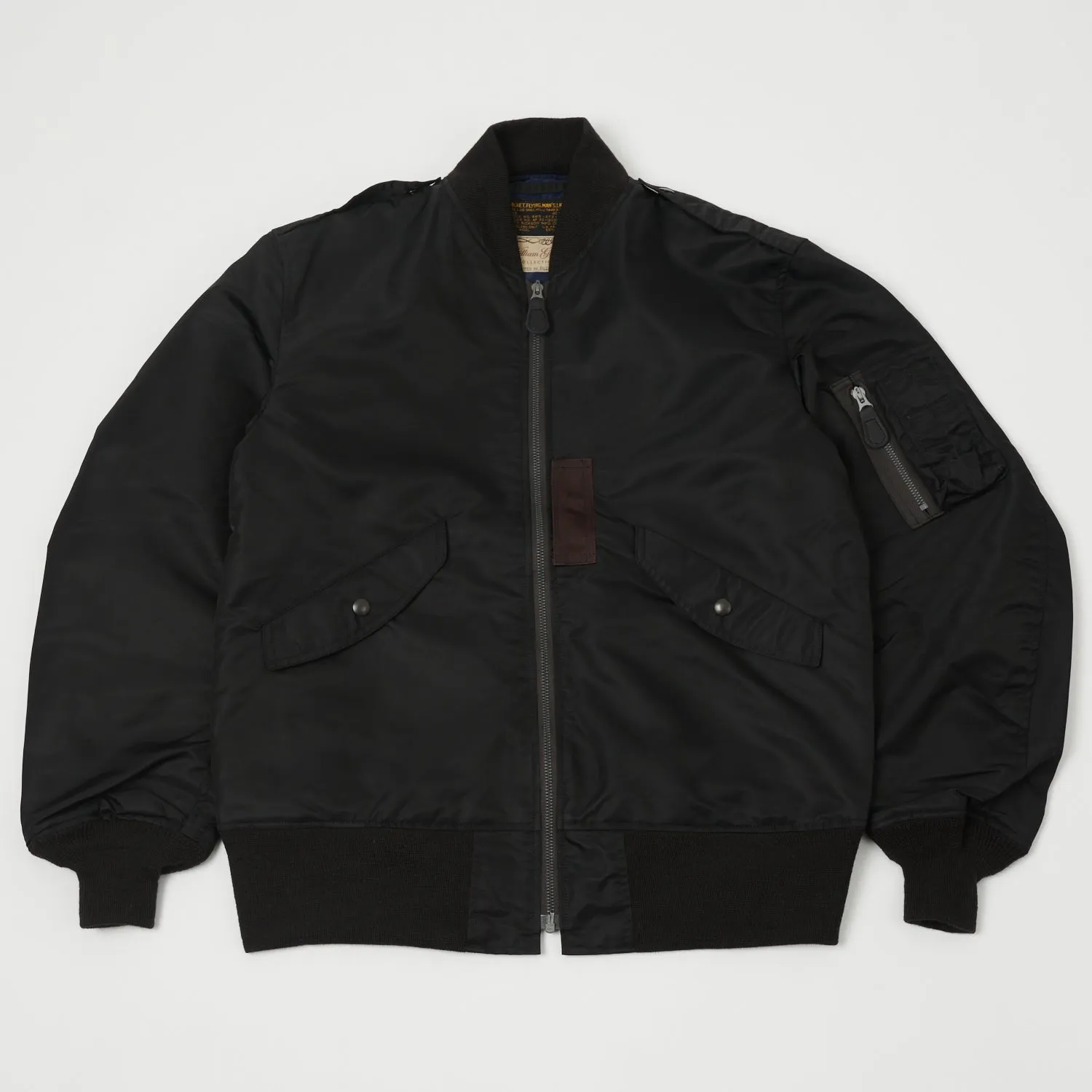 Buzz Rickson's x William Gibson L-2B Flight Jacket 'Long' - Black sold by Son of a Stag