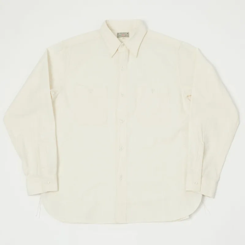 Buzz Rickson's Chambray Work Shirt - White sold by Son of a Stag