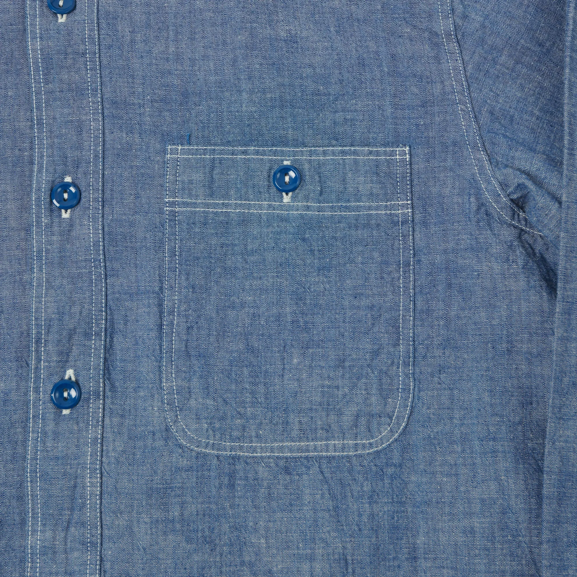 Buzz Rickson's U.S. Navy Chambray Work Shirt - Blue sold by Son of a Stag product image thumbnail 5