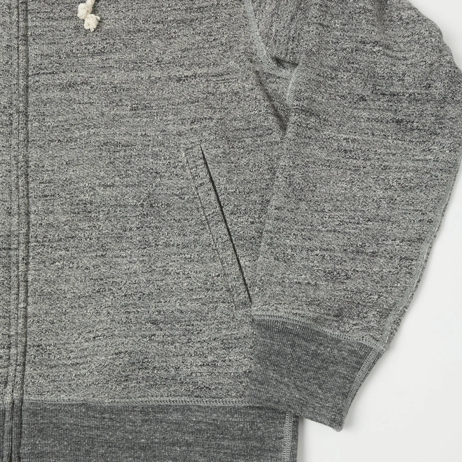 Jackman GG Zip Trough Sweat Parka - Charcoal sold by Son of a Stag product image thumbnail 3