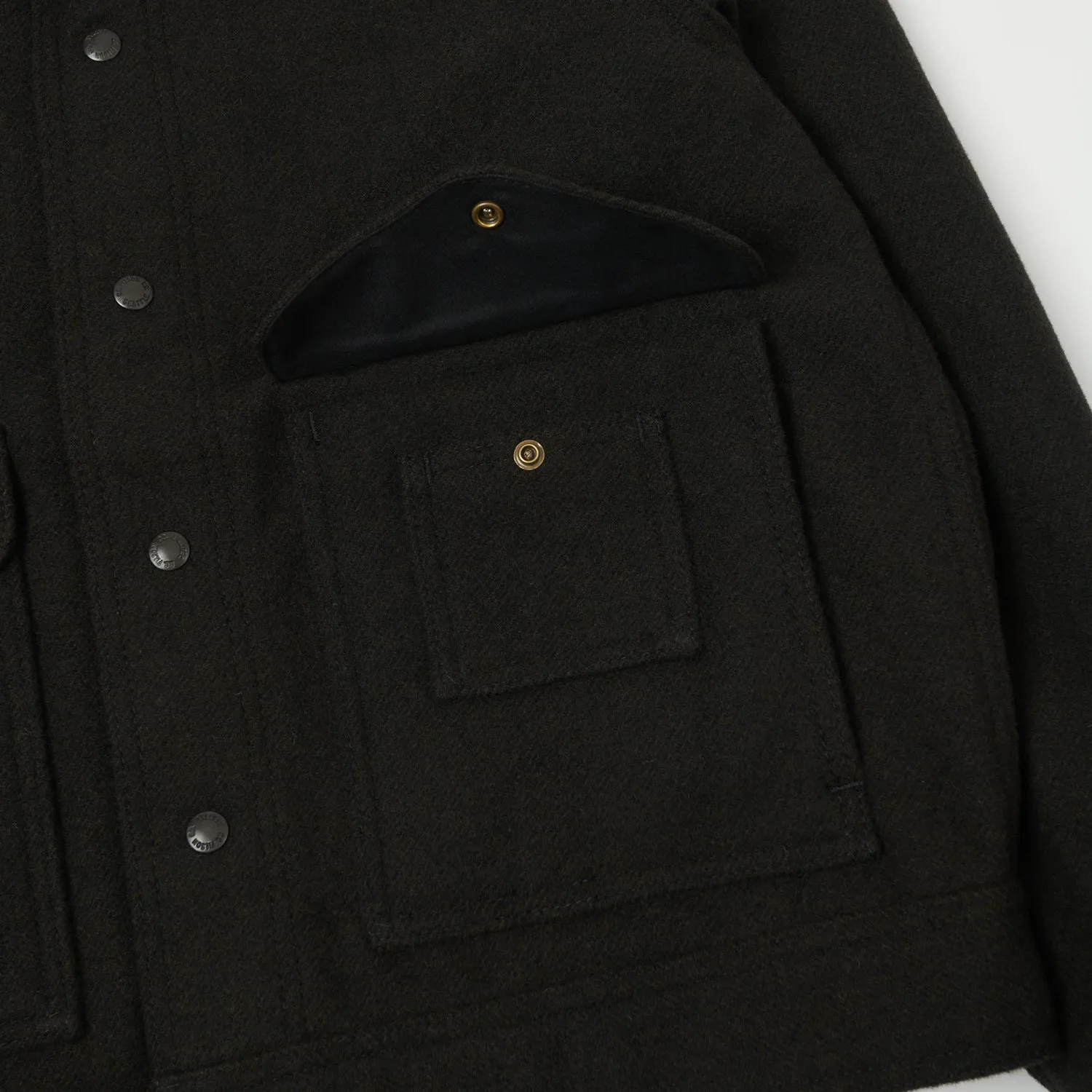 Filson Mackinaw Wool Work Jacket - Peat Black sold by Son of a Stag product image thumbnail 3