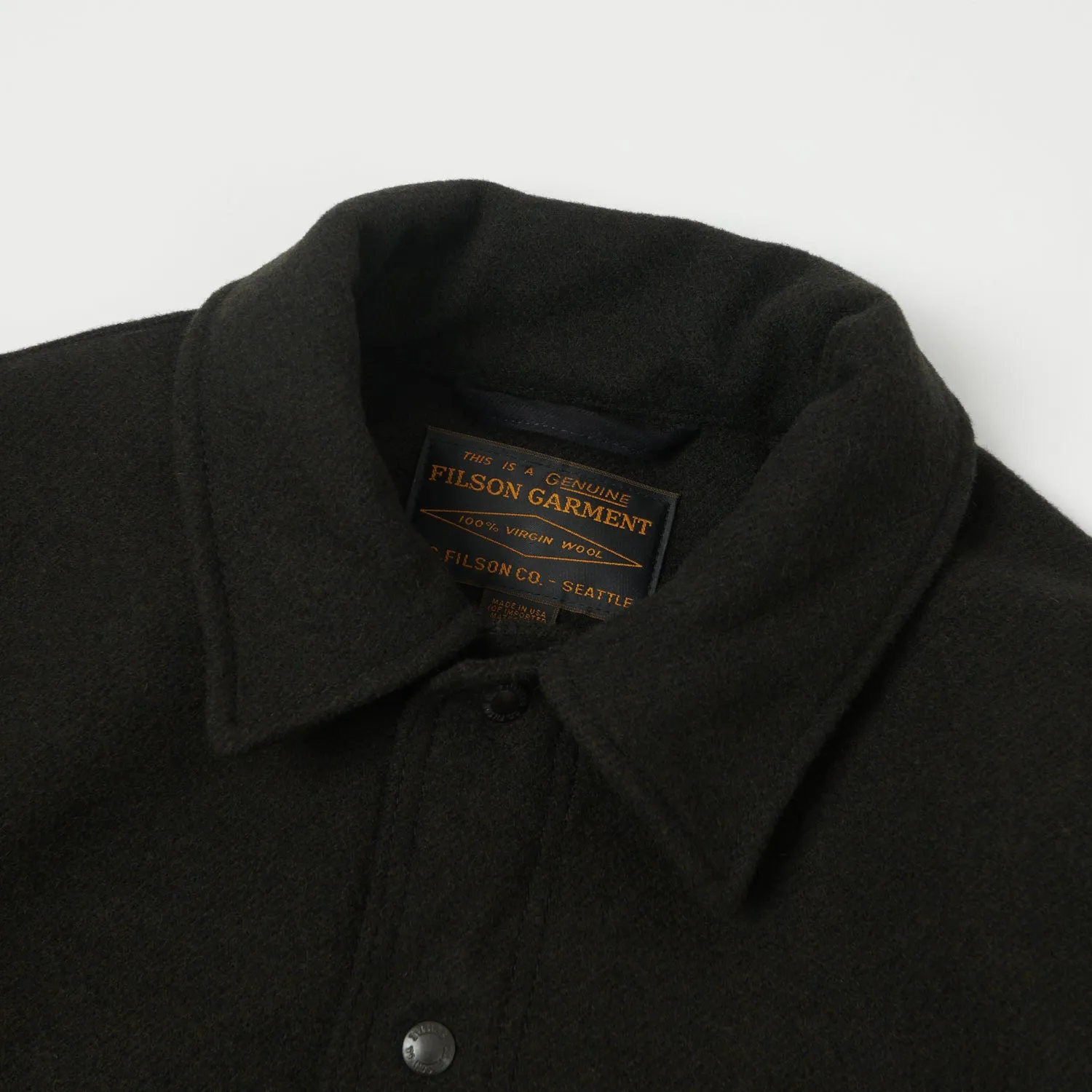 Filson Mackinaw Wool Work Jacket - Peat Black sold by Son of a Stag product image thumbnail 2