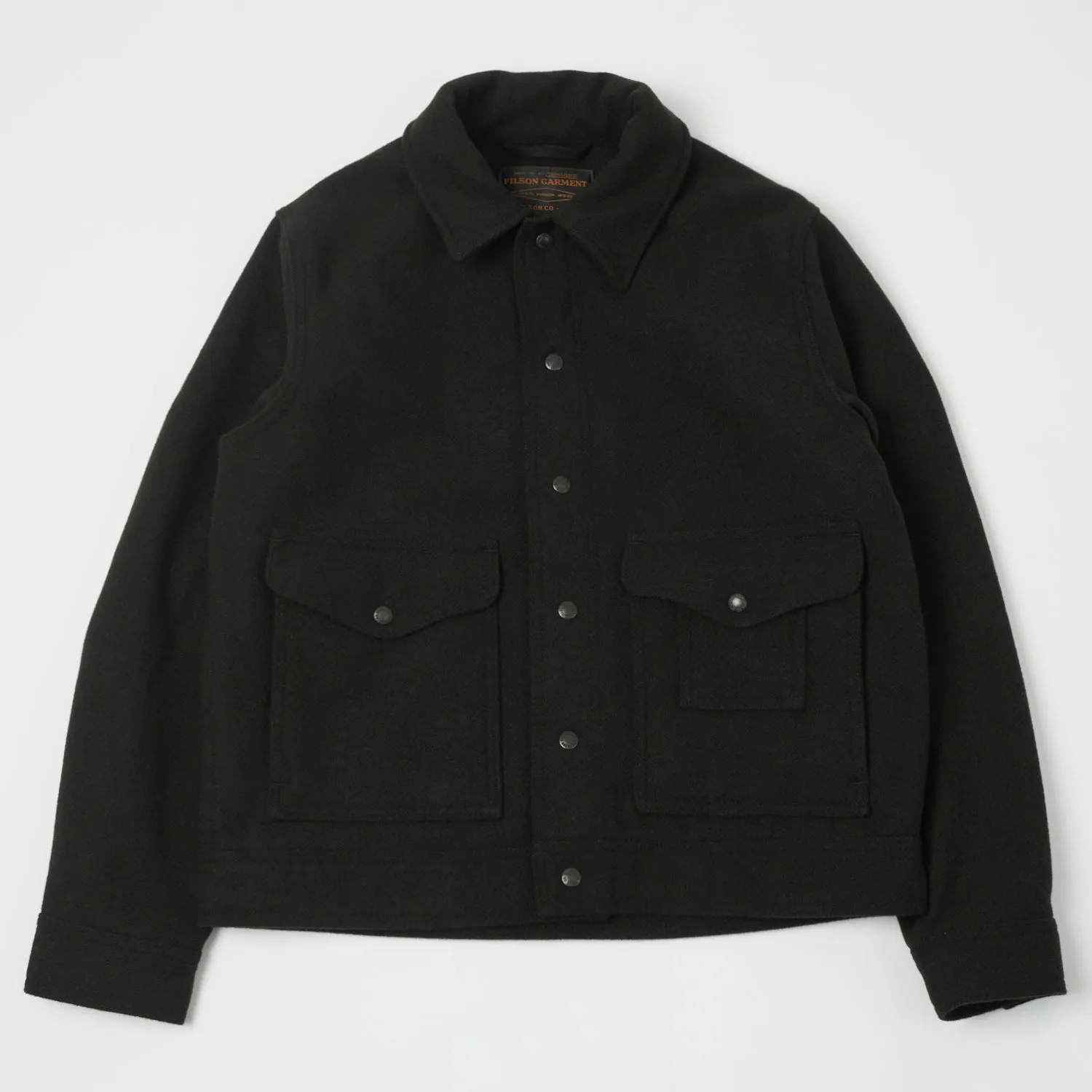 Filson Mackinaw Wool Work Jacket - Peat Black sold by Son of a Stag