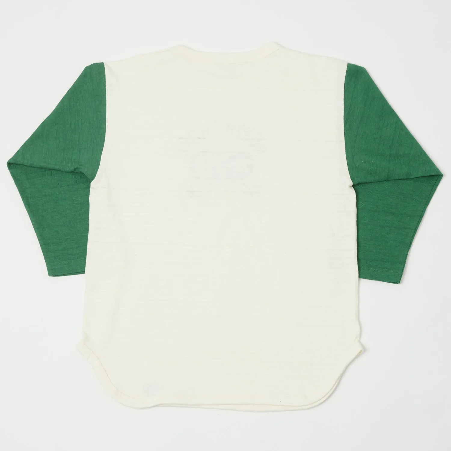 Warehouse & Co 4800 'North Shore' Baseball T-Shirt - Cream/Green sold by Son of a Stag product image thumbnail 4
