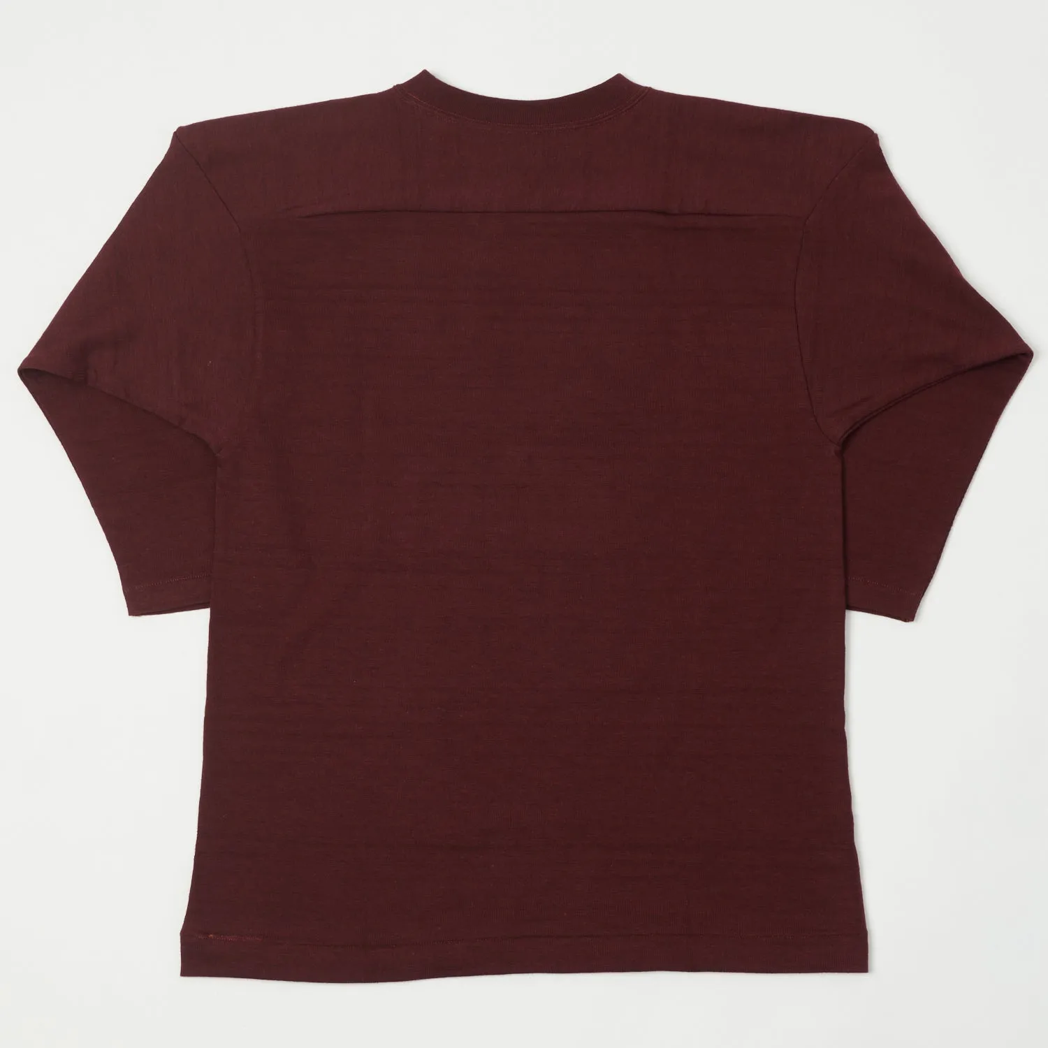 Warehouse & Co 4063 'West Lake' 3/4 Sleeve Football T-Shirt - Bordeaux sold by Son of a Stag product image thumbnail 4