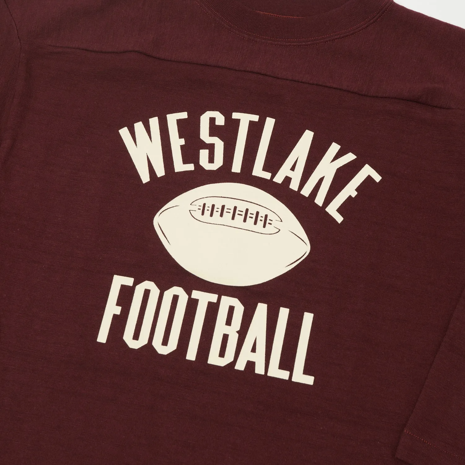 Warehouse & Co 4063 'West Lake' 3/4 Sleeve Football T-Shirt - Bordeaux sold by Son of a Stag product image thumbnail 2