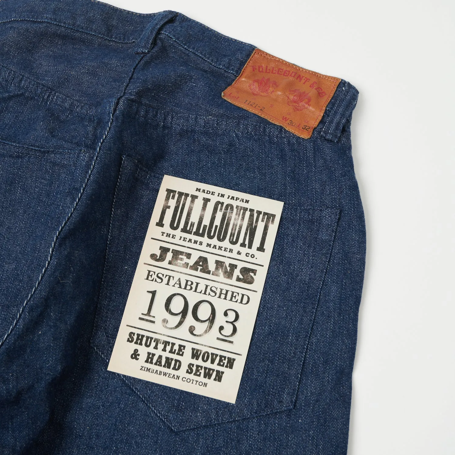 FULLCOUNT 1121 'Duke' Left Hand Twill 13.5oz Wide Straight Jean - One Wash sold by Son of a Stag product image thumbnail 2