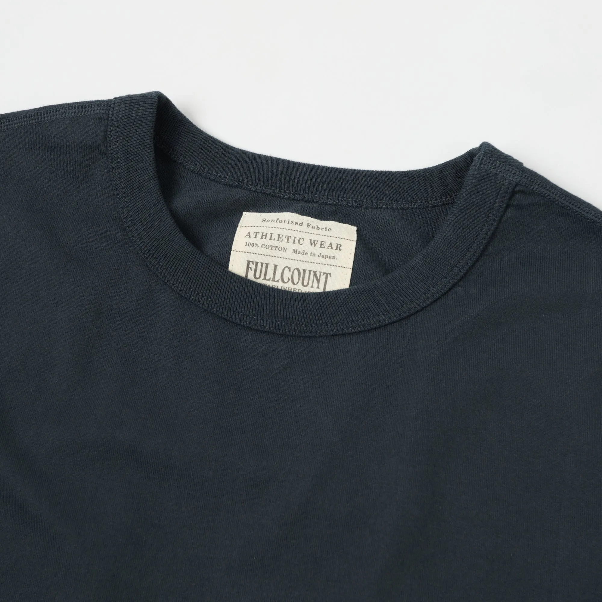 FULLCOUNT 5222 Flat Seam Heavyweight T-Shirt - Ink Black sold by Son of a Stag product image thumbnail 2