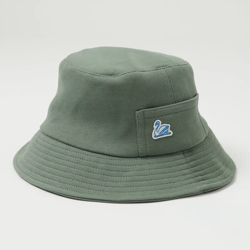 Merz b. Schwanen 'Good Basics' Bucket Hat - Green Stone sold by Son of a Stag