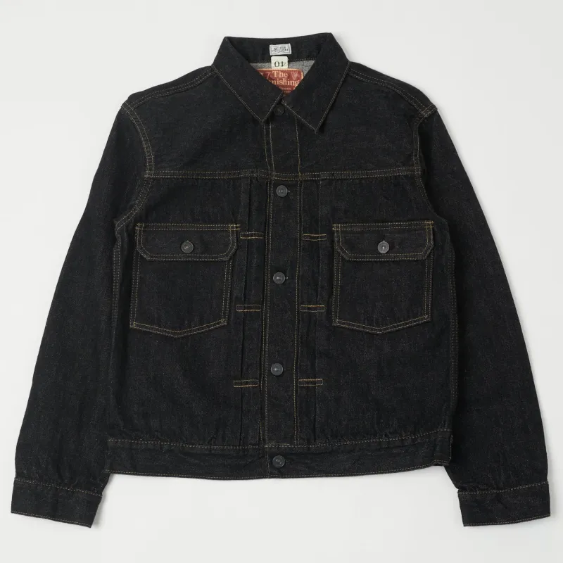 Freewheelers & Co Motor Psyclone 507B 14oz Type II Denim Jacket - Black sold by Son of a Stag