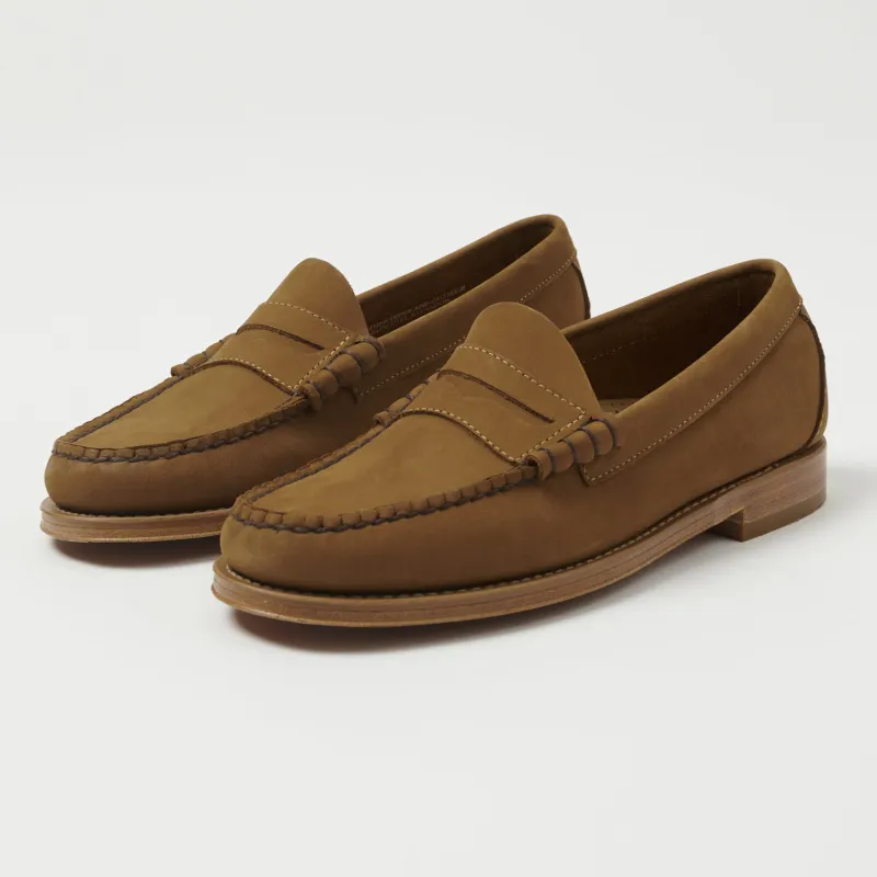G.H. Bass & Co. Weejun Larson Moc Penny Loafer - Tan Nubuck sold by Son of a Stag