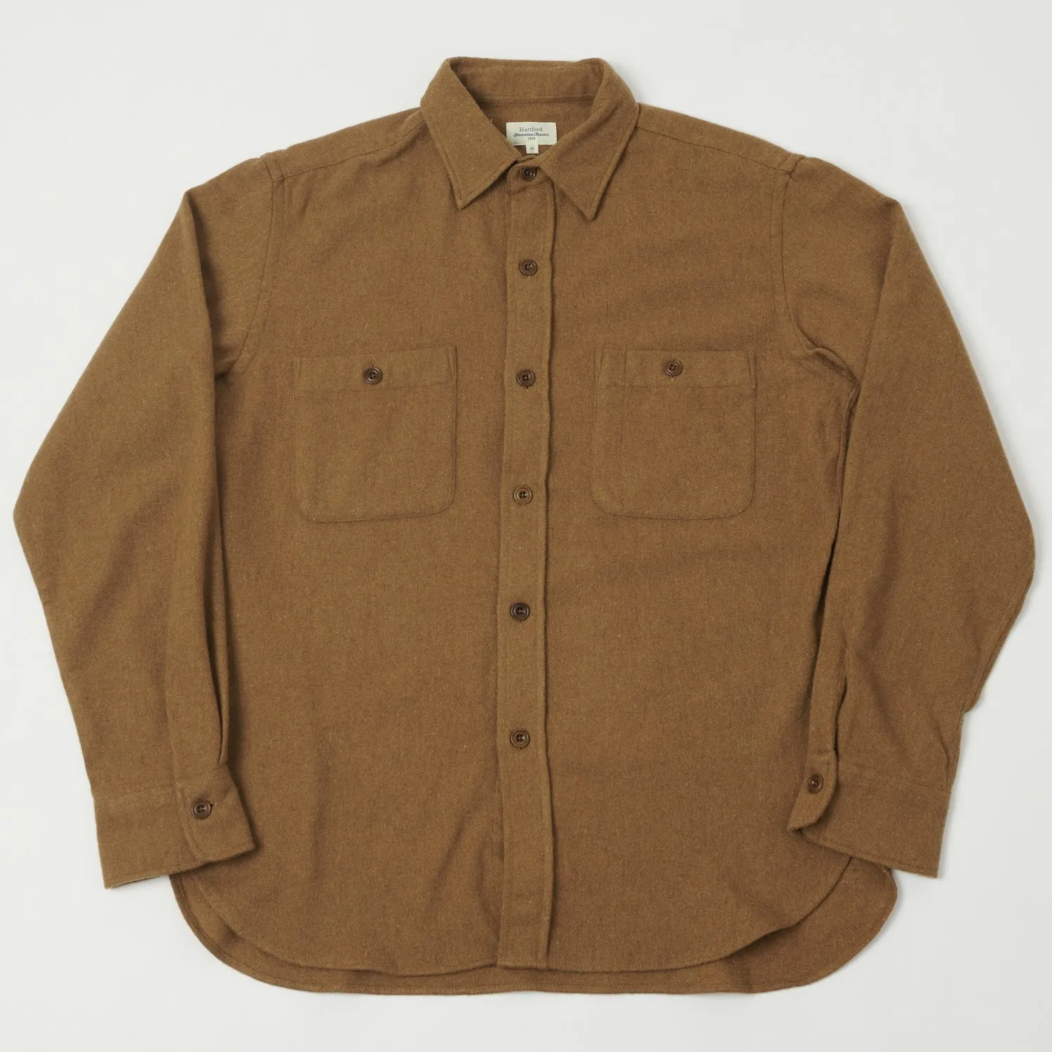 Hartford 'Percey' Wool Shirt - Brown sold by Son of a Stag