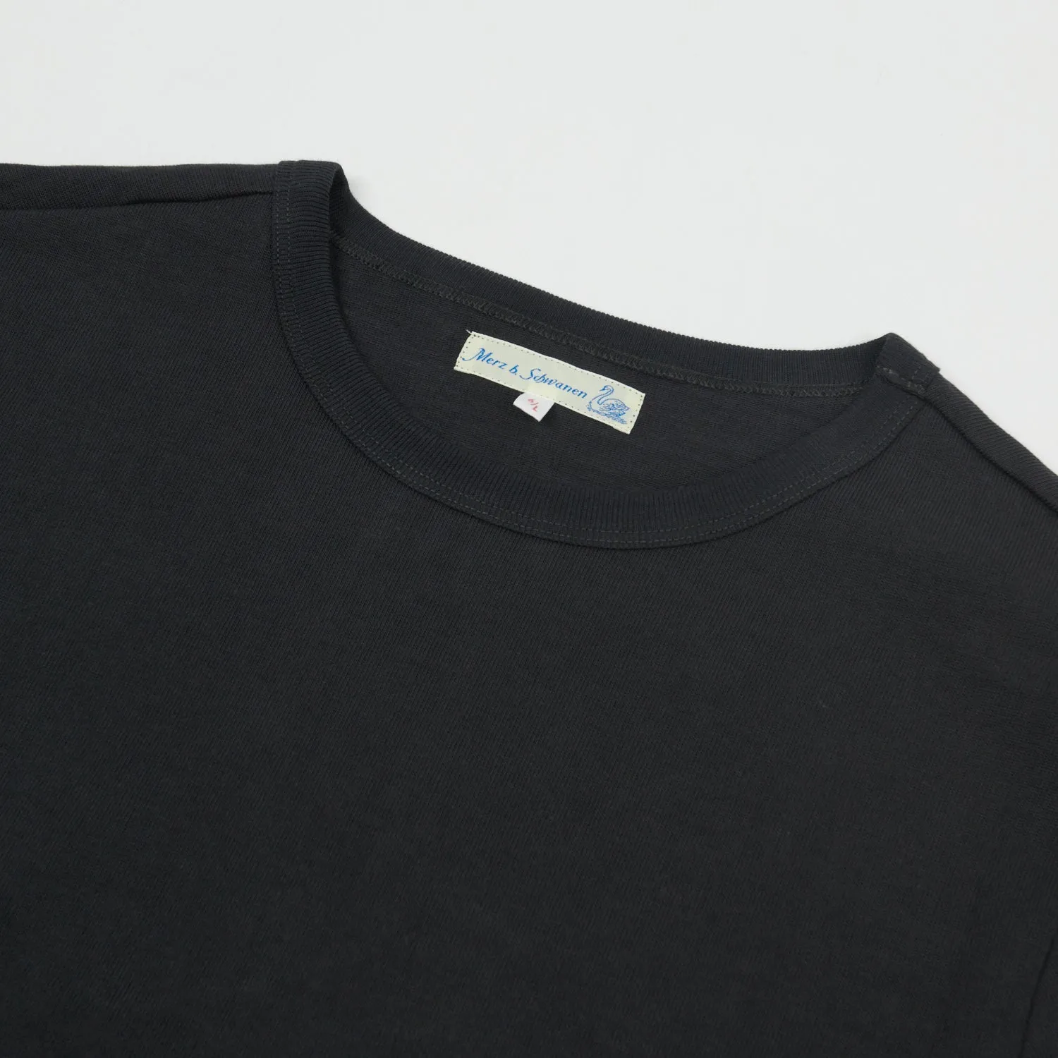 Merz b. Schwanen 2S18 Heavyweight Long Sleeve T-Shirt - Charcoal sold by Son of a Stag product image thumbnail 2