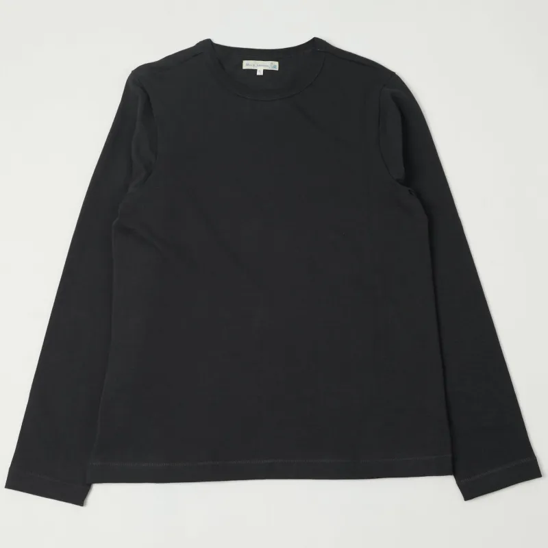 Merz b. Schwanen 2S18 Heavyweight Long Sleeve T-Shirt - Charcoal sold by Son of a Stag