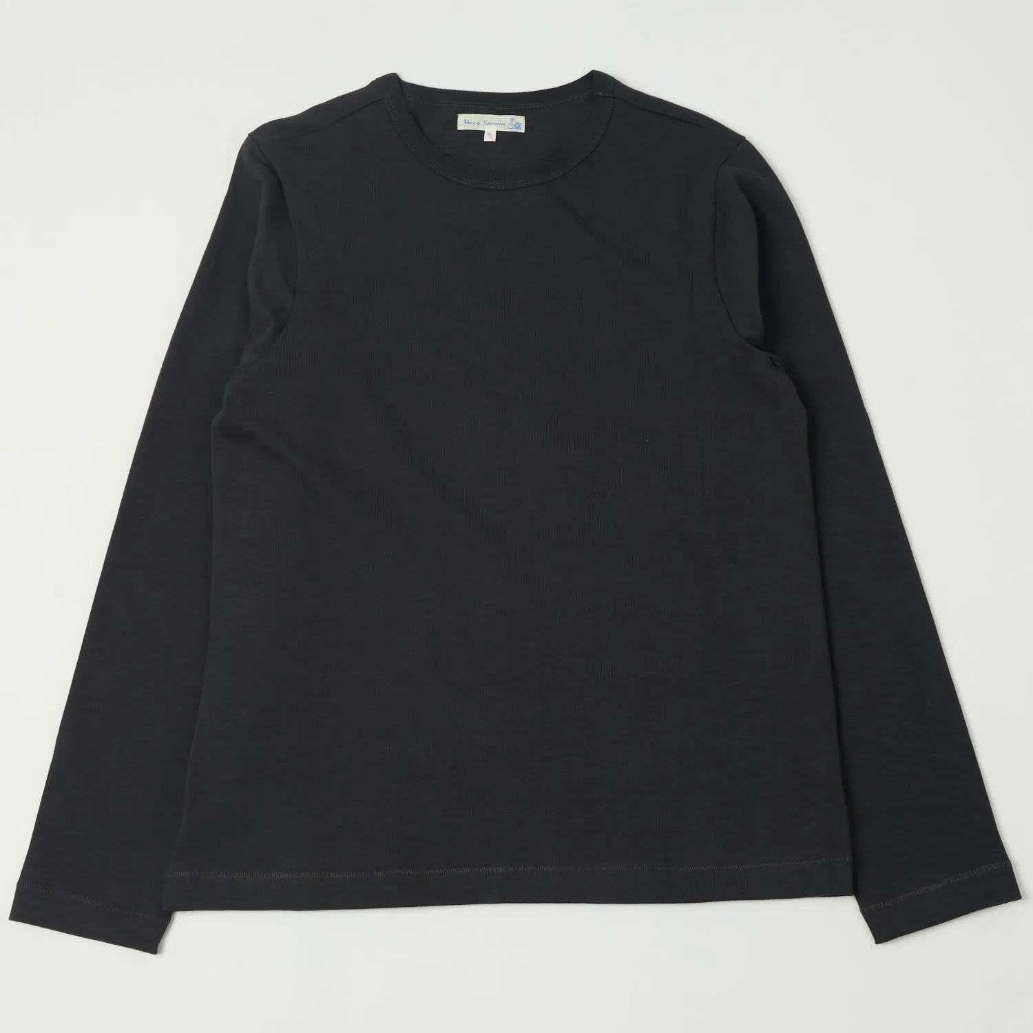 Merz b. Schwanen 2S18 Heavyweight Long Sleeve T-Shirt - Charcoal sold by Son of a Stag