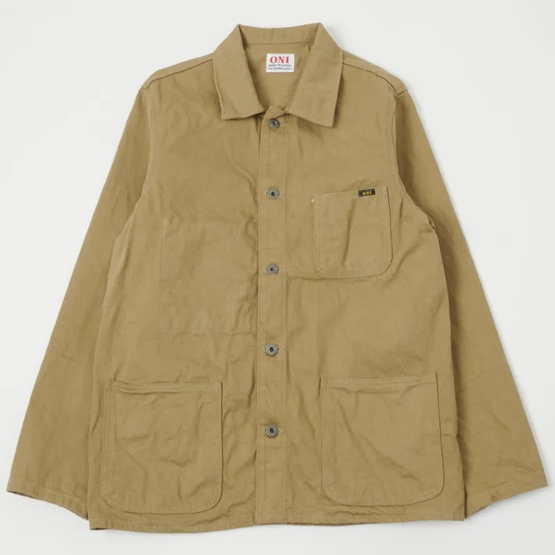 ONI Denim 03501-KHBESF Sulfur Coverall Jacket - Khaki Beige sold by Son of a Stag