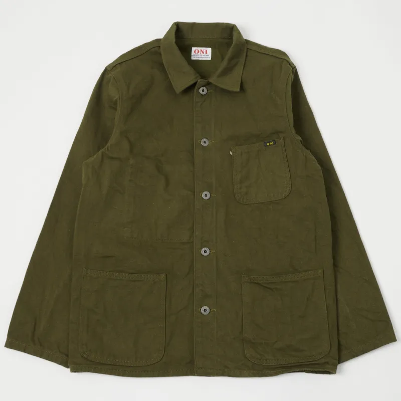 ONI Denim 03501-DKOLSF Sulfur Coverall Jacket - Dark Olive sold by Son of a Stag