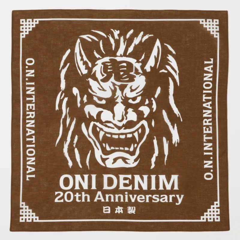 ONI Denim 20th Anniversary Bandana - Brown sold by Son of a Stag