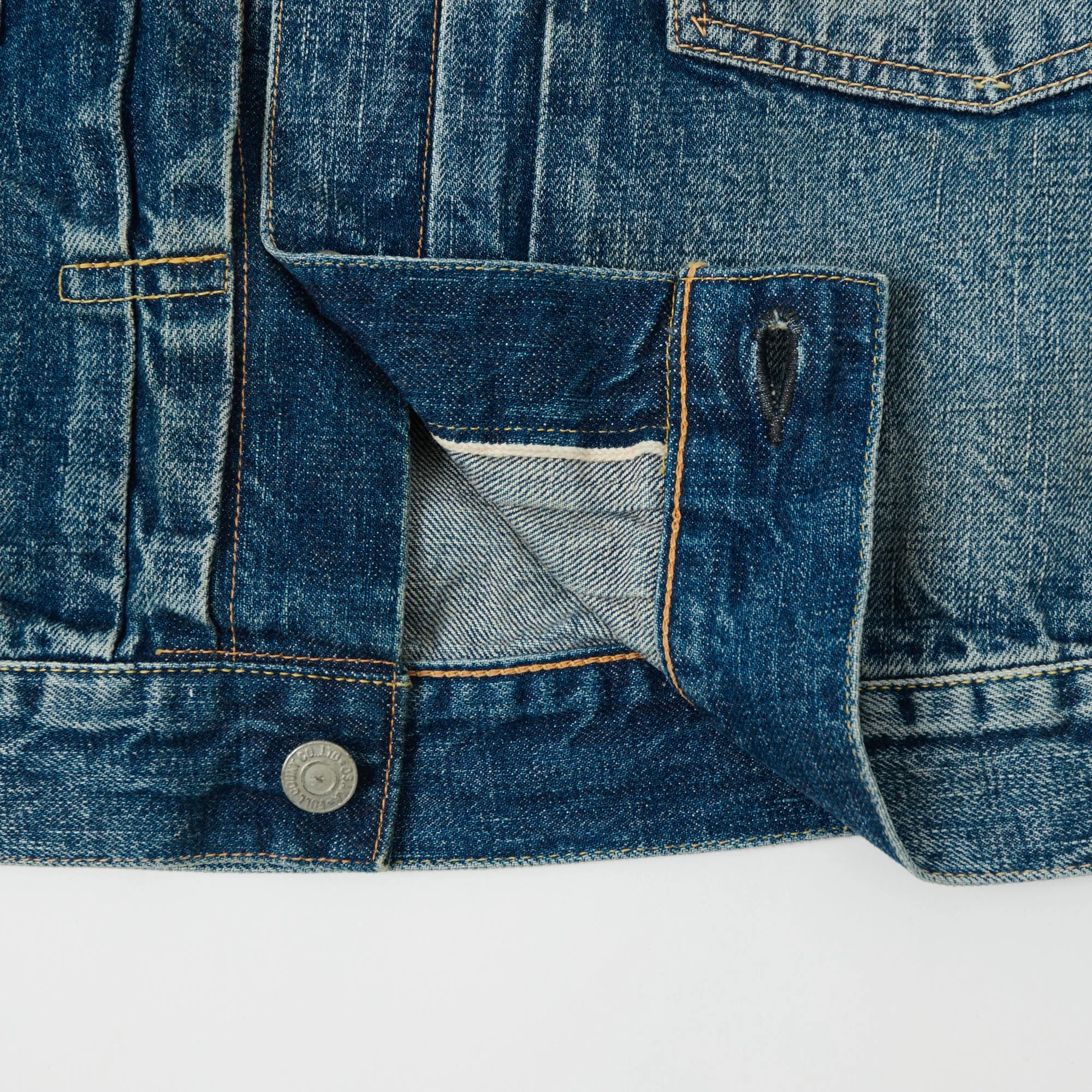 FULLCOUNT 2102 13.7oz Type II Denim Jacket - 'More Than Real' Wash sold by Son of a Stag product image thumbnail 4