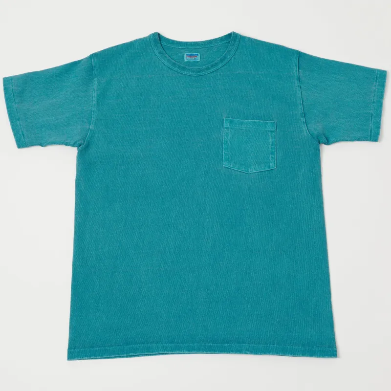 Dubbleworks Heavy Fabric Pigment Dye Pocket Tee - Turquoise sold by Son of a Stag