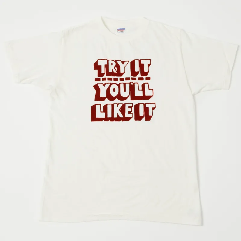 Dubbleworks 'Try It' Print Tee - Off White sold by Son of a Stag