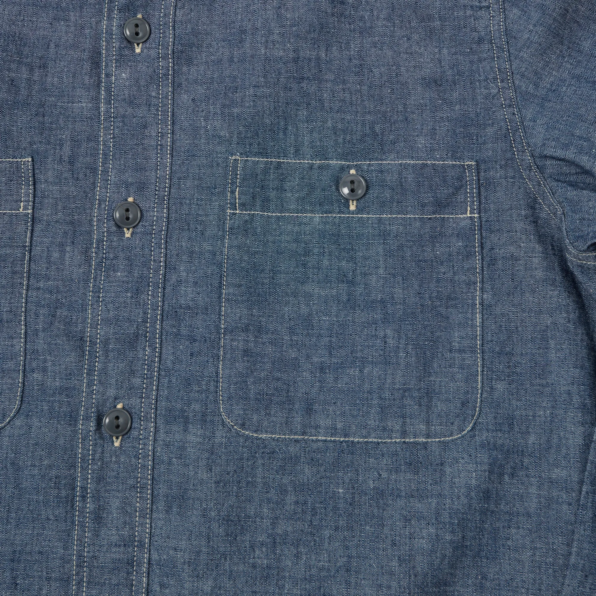 FULLCOUNT 4810 5oz Chambray Work Shirt - Indigo Blue sold by Son of a Stag product image thumbnail 3