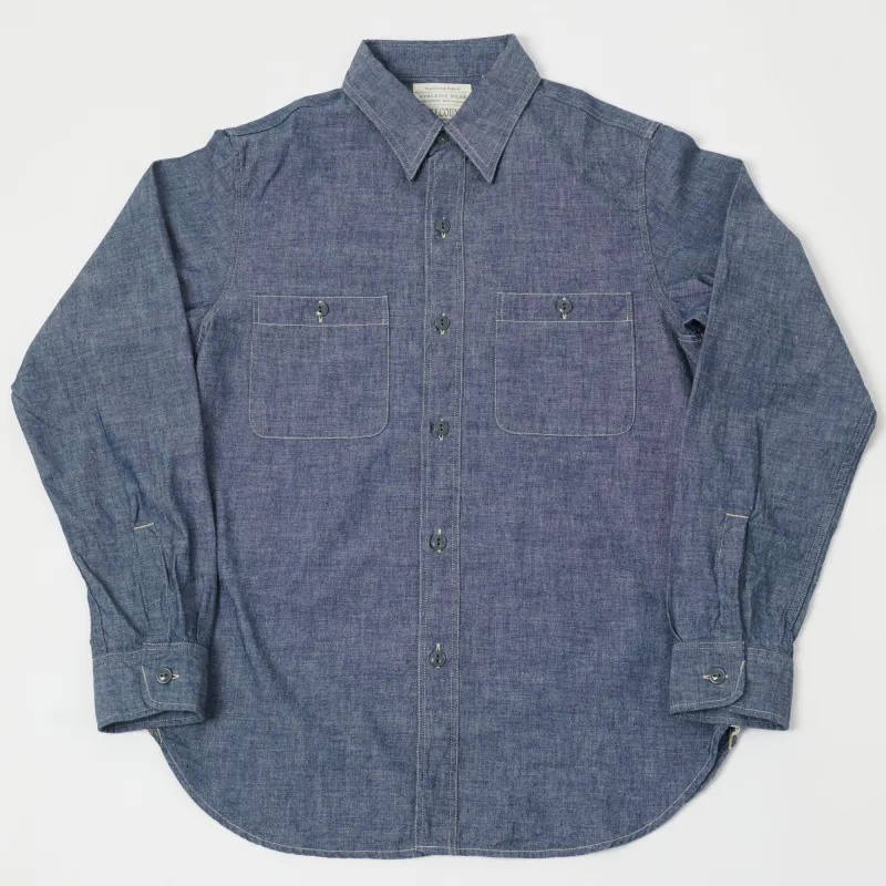 Full Count 4810 5oz Chambray Work Shirt - Indigo Blue sold by Son of a Stag