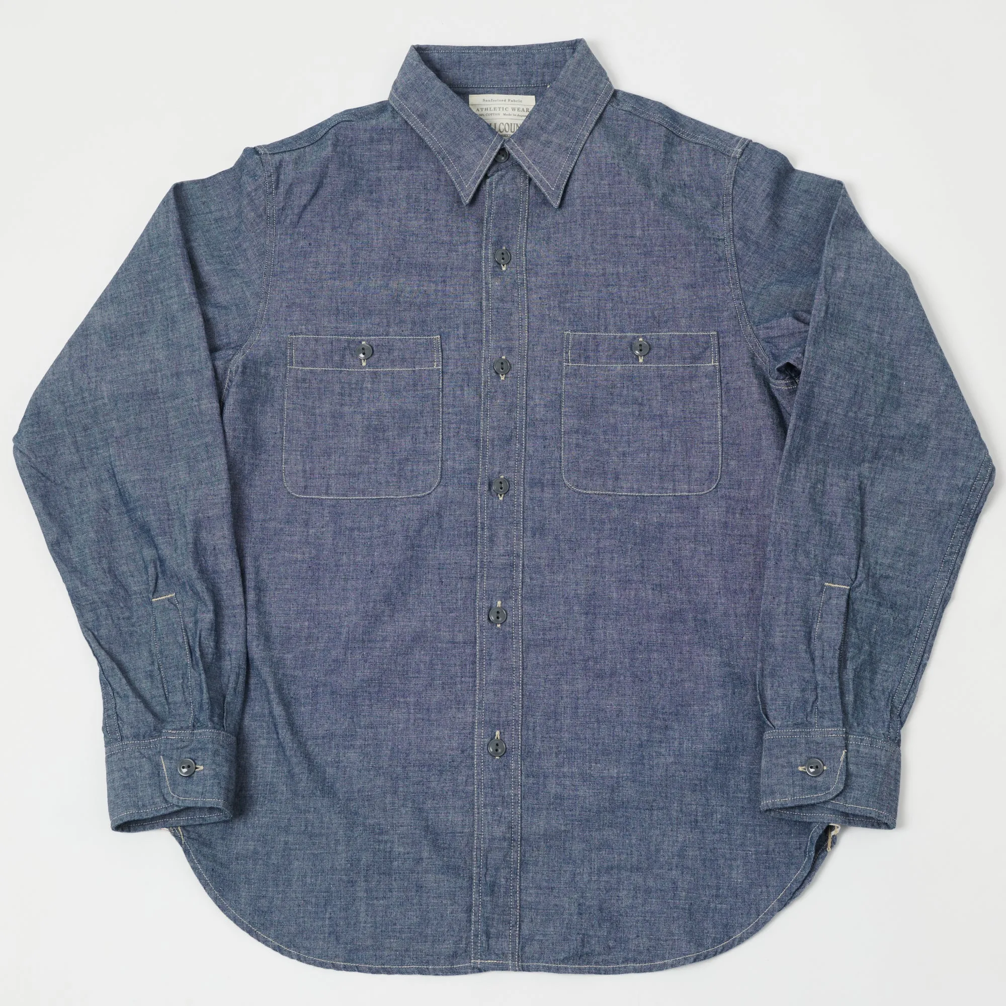 FULLCOUNT 4810 5oz Chambray Work Shirt - Indigo Blue sold by Son of a Stag