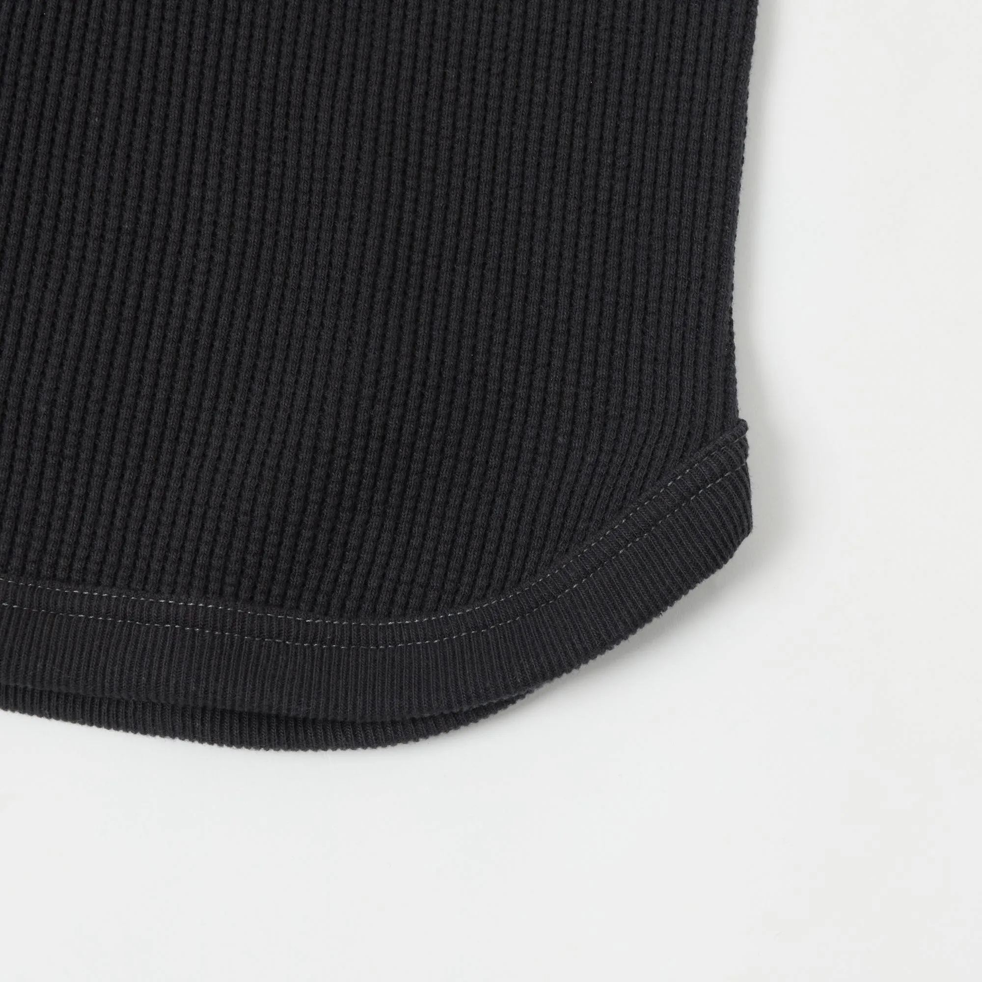 FULLCOUNT 5964S Heavyweight Waffle T-Shirt - Ink Black sold by Son of a Stag product image thumbnail 4