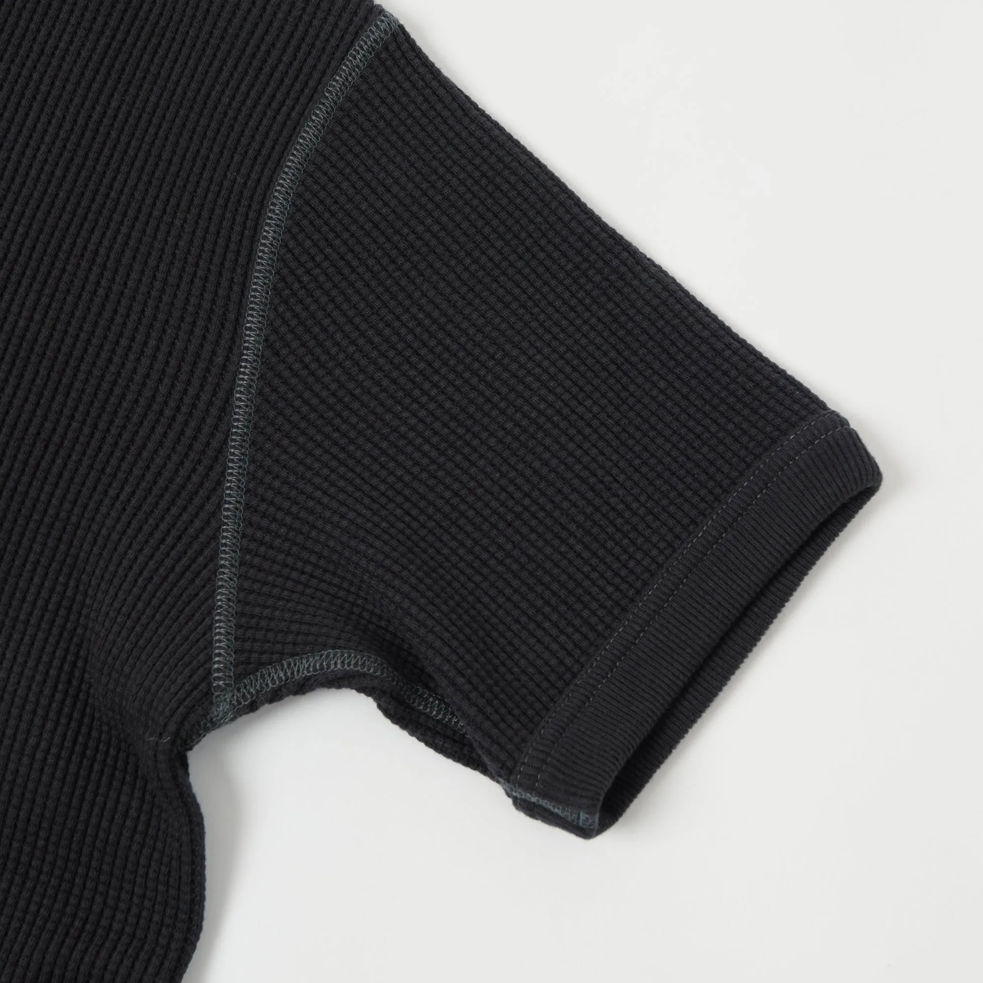 FULLCOUNT 5964S Heavyweight Waffle T-Shirt - Ink Black sold by Son of a Stag product image thumbnail 3